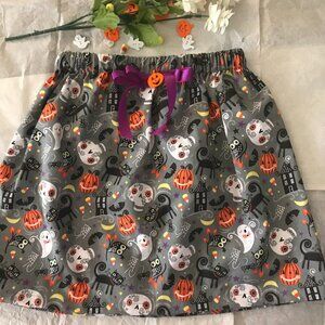 Skeleton Halloween Size 7 elastic Waist skirt